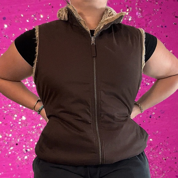 Y2K Furry Brown Vest (READ DESC) - Picture 4 of 6